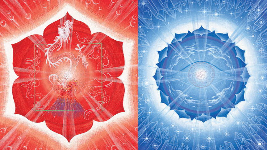 2nd and 6th chakra paintings by Al Choi