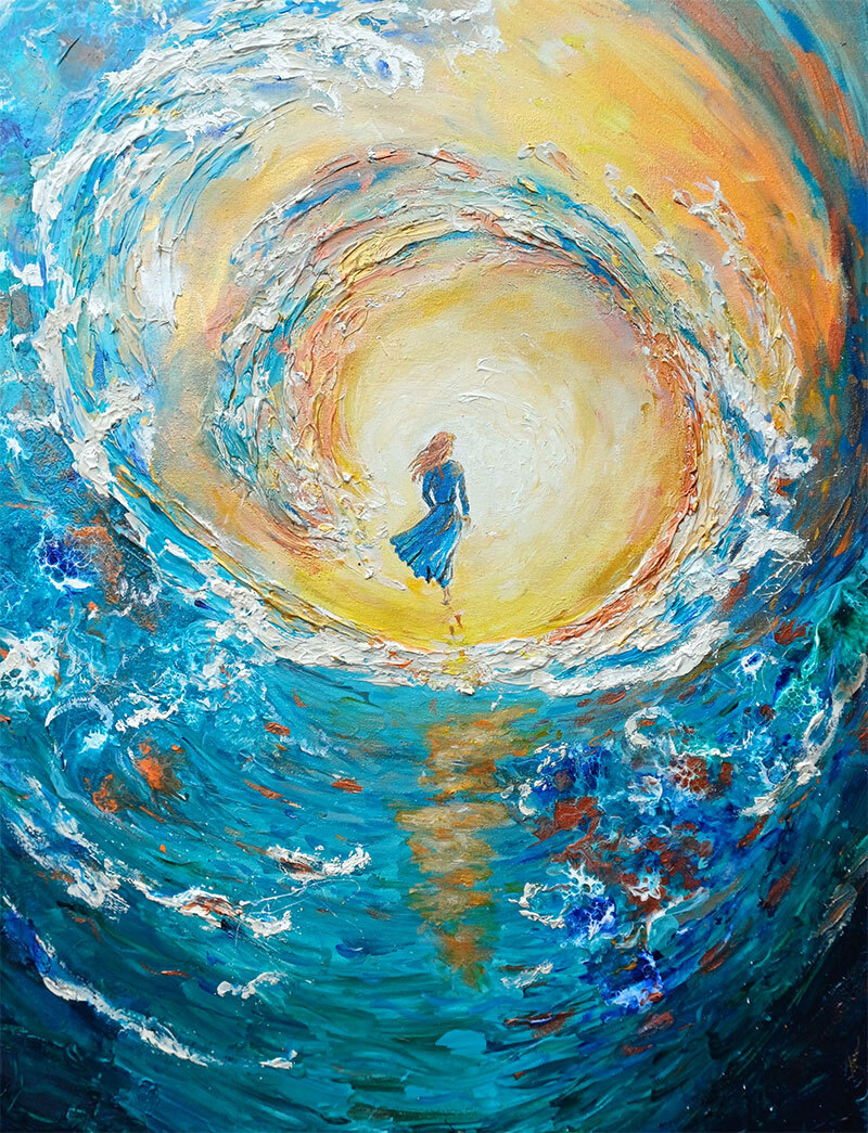 Into the Light painting by Karina Woldt