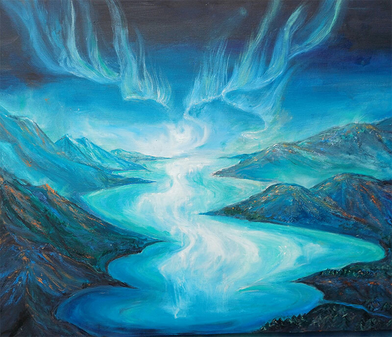 Northern Lights 1 painting by Karina Woldt